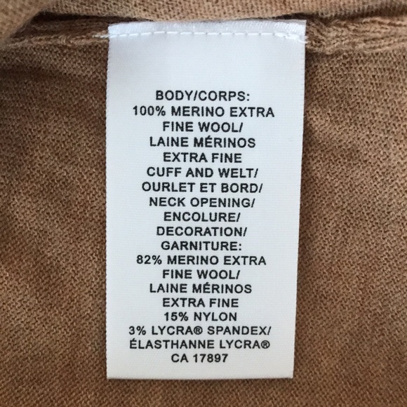 Banana Republic Extra Fine Merino Wool Ruffle 3/4 Sleeve V Neck Sweater Size S - Picture 9 of 11